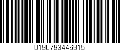 Código de barras (EAN, GTIN, SKU, ISBN): '0190793446915'