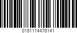 Código de barras (EAN, GTIN, SKU, ISBN): '0191114478141'