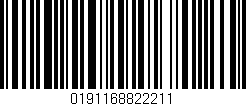 Código de barras (EAN, GTIN, SKU, ISBN): '0191168822211'