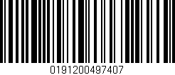 Código de barras (EAN, GTIN, SKU, ISBN): '0191200497407'