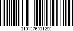 Código de barras (EAN, GTIN, SKU, ISBN): '0191376981298'