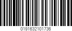 Código de barras (EAN, GTIN, SKU, ISBN): '0191632101736'