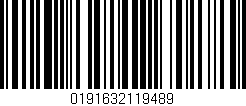 Código de barras (EAN, GTIN, SKU, ISBN): '0191632119489'