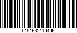 Código de barras (EAN, GTIN, SKU, ISBN): '0191632119496'