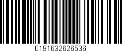 Código de barras (EAN, GTIN, SKU, ISBN): '0191632626536'