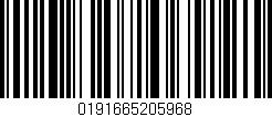 Código de barras (EAN, GTIN, SKU, ISBN): '0191665205968'