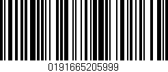 Código de barras (EAN, GTIN, SKU, ISBN): '0191665205999'