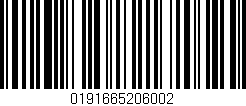 Código de barras (EAN, GTIN, SKU, ISBN): '0191665206002'