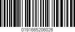 Código de barras (EAN, GTIN, SKU, ISBN): '0191665206026'