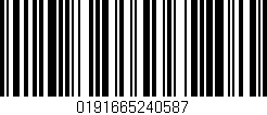 Código de barras (EAN, GTIN, SKU, ISBN): '0191665240587'
