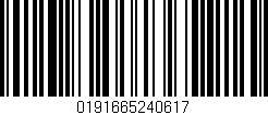 Código de barras (EAN, GTIN, SKU, ISBN): '0191665240617'