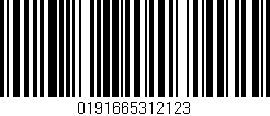 Código de barras (EAN, GTIN, SKU, ISBN): '0191665312123'
