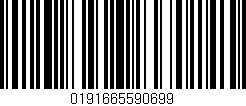 Código de barras (EAN, GTIN, SKU, ISBN): '0191665590699'