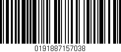 Código de barras (EAN, GTIN, SKU, ISBN): '0191887157038'