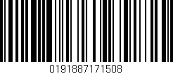 Código de barras (EAN, GTIN, SKU, ISBN): '0191887171508'