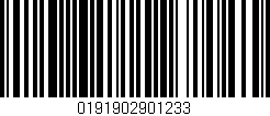 Código de barras (EAN, GTIN, SKU, ISBN): '0191902901233'