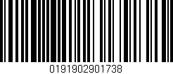Código de barras (EAN, GTIN, SKU, ISBN): '0191902901738'