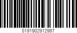 Código de barras (EAN, GTIN, SKU, ISBN): '0191902912987'