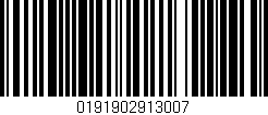 Código de barras (EAN, GTIN, SKU, ISBN): '0191902913007'