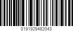 Código de barras (EAN, GTIN, SKU, ISBN): '0191929482043'
