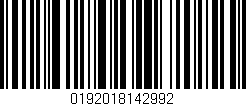 Código de barras (EAN, GTIN, SKU, ISBN): '0192018142992'