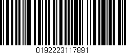 Código de barras (EAN, GTIN, SKU, ISBN): '0192223117891'