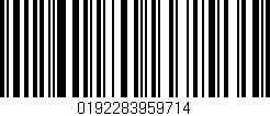 Código de barras (EAN, GTIN, SKU, ISBN): '0192283959714'