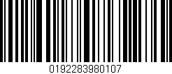 Código de barras (EAN, GTIN, SKU, ISBN): '0192283980107'