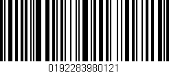 Código de barras (EAN, GTIN, SKU, ISBN): '0192283980121'