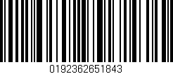 Código de barras (EAN, GTIN, SKU, ISBN): '0192362651843'