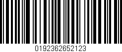 Código de barras (EAN, GTIN, SKU, ISBN): '0192362652123'