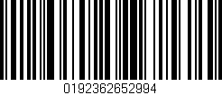 Código de barras (EAN, GTIN, SKU, ISBN): '0192362652994'