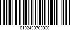 Código de barras (EAN, GTIN, SKU, ISBN): '0192498709838'