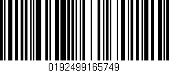 Código de barras (EAN, GTIN, SKU, ISBN): '0192499165749'
