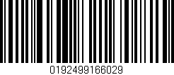 Código de barras (EAN, GTIN, SKU, ISBN): '0192499166029'