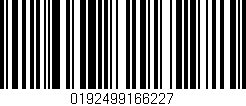 Código de barras (EAN, GTIN, SKU, ISBN): '0192499166227'