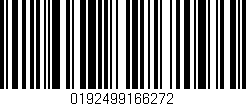 Código de barras (EAN, GTIN, SKU, ISBN): '0192499166272'