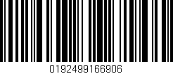 Código de barras (EAN, GTIN, SKU, ISBN): '0192499166906'