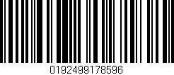 Código de barras (EAN, GTIN, SKU, ISBN): '0192499178596'