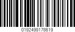 Código de barras (EAN, GTIN, SKU, ISBN): '0192499178619'
