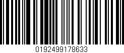 Código de barras (EAN, GTIN, SKU, ISBN): '0192499178633'