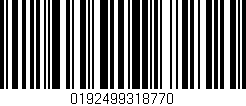 Código de barras (EAN, GTIN, SKU, ISBN): '0192499318770'