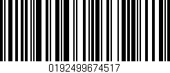 Código de barras (EAN, GTIN, SKU, ISBN): '0192499674517'
