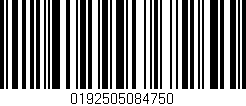 Código de barras (EAN, GTIN, SKU, ISBN): '0192505084750'