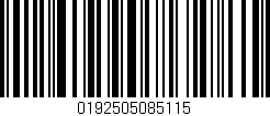 Código de barras (EAN, GTIN, SKU, ISBN): '0192505085115'
