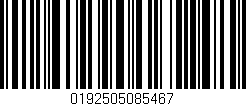 Código de barras (EAN, GTIN, SKU, ISBN): '0192505085467'