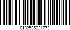 Código de barras (EAN, GTIN, SKU, ISBN): '0192505221773'