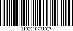 Código de barras (EAN, GTIN, SKU, ISBN): '0192810701335'