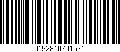 Código de barras (EAN, GTIN, SKU, ISBN): '0192810701571'