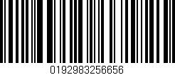 Código de barras (EAN, GTIN, SKU, ISBN): '0192983256656'